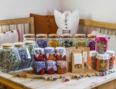 Herbs, Teas and Fruit Jams