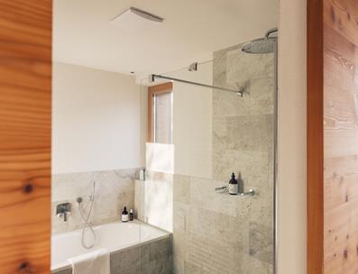 Bathroom with Shower and Bathtub - Family Suite