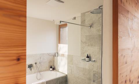Bathroom with Shower and Bathtub - Family Suite