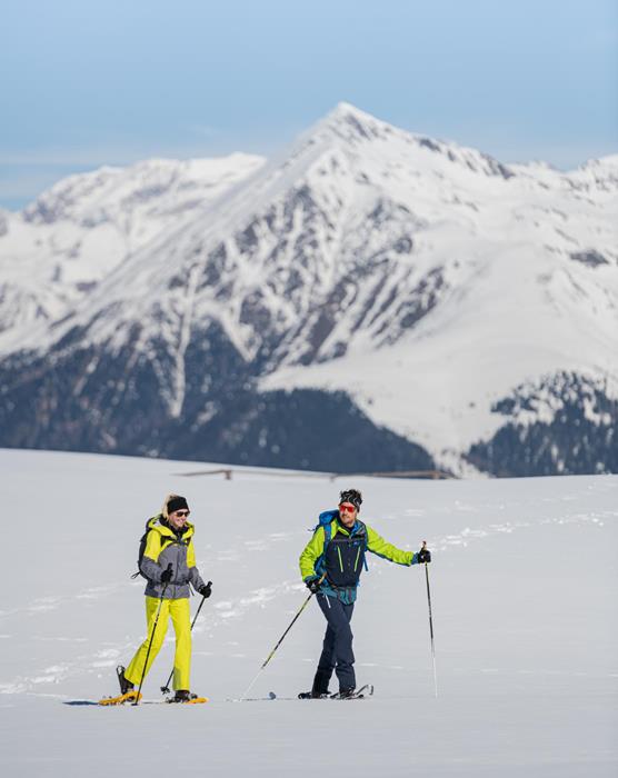 Two Snowshoe Hikers