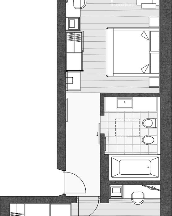 Room Plan of the Komfort Suite