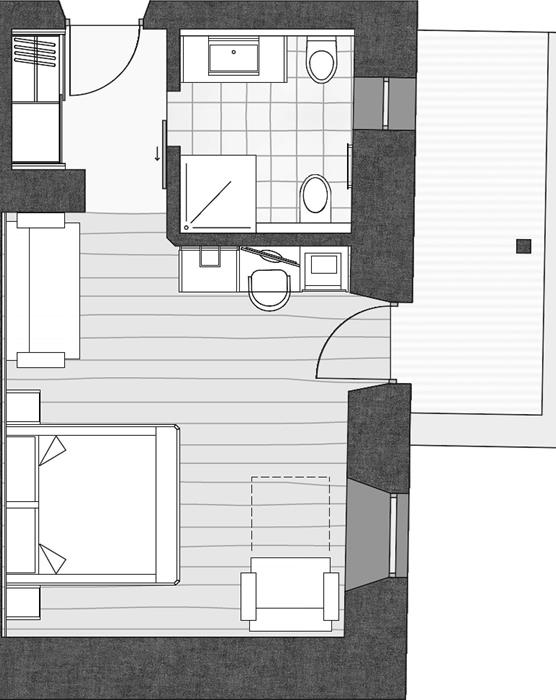 Planimetria delle camere doppie Plan de Corones, Plan de Corones Nostalgia % Plan de Corones Superior