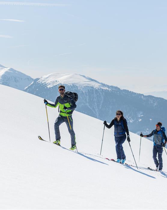 Aufstieg während einer Skitour